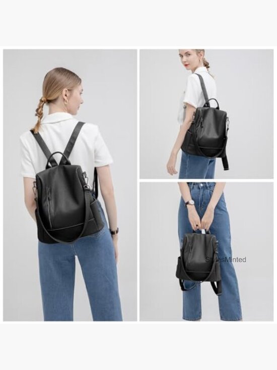 Women\'s Anti-theft Fashion Backpack Purse Pu Leather Lightweight